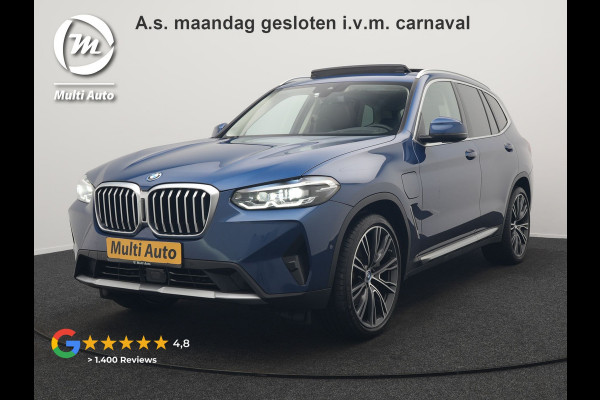 BMW X3 xDrive30e Business Edition Plus Plug In Hybrid 293pk FACELIFT Dealer O.H. PHEV | Trekhaak Af Fabriek | Panodak | Head Up | Adaptive Cruise | Adaptief Onderstel | Lederen Sportstoelen Memory & Ventilatie | Camera | Keyless | Apple Carplay | Navigatie | Virtual |