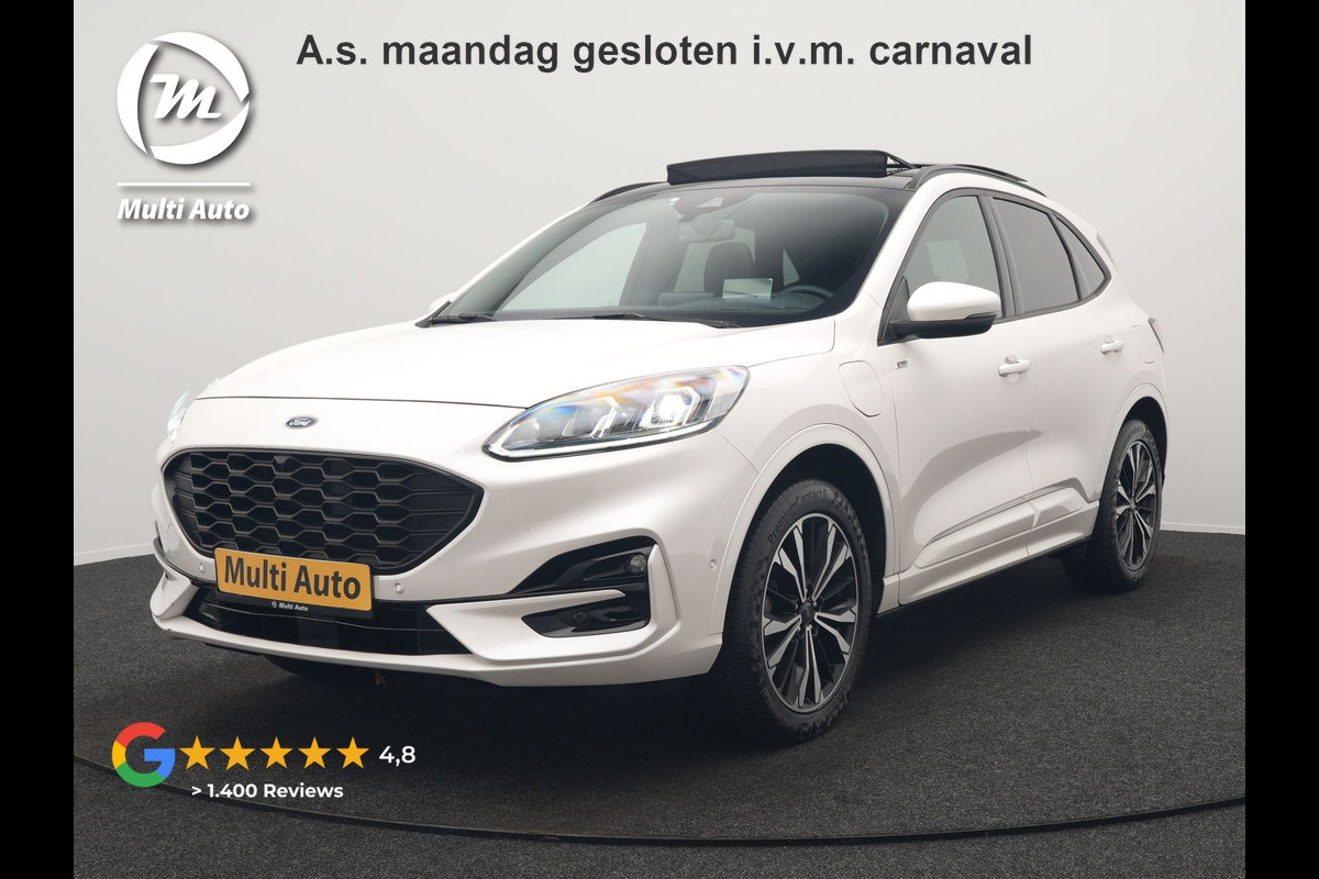 Ford Kuga 2.5 ST-Line X Plug In Hybrid 225pk Dealer O.H. PHEV | Panodak | Trekhaak Af Fabriek | Adaptive Cruise | Head Up | 360 Camera | Alcantara Sportstoelen Verwarmd | Bang & Olufsen | Stuur Verwarmd | Apple Carplay | Keyless | Blis | Navigatie