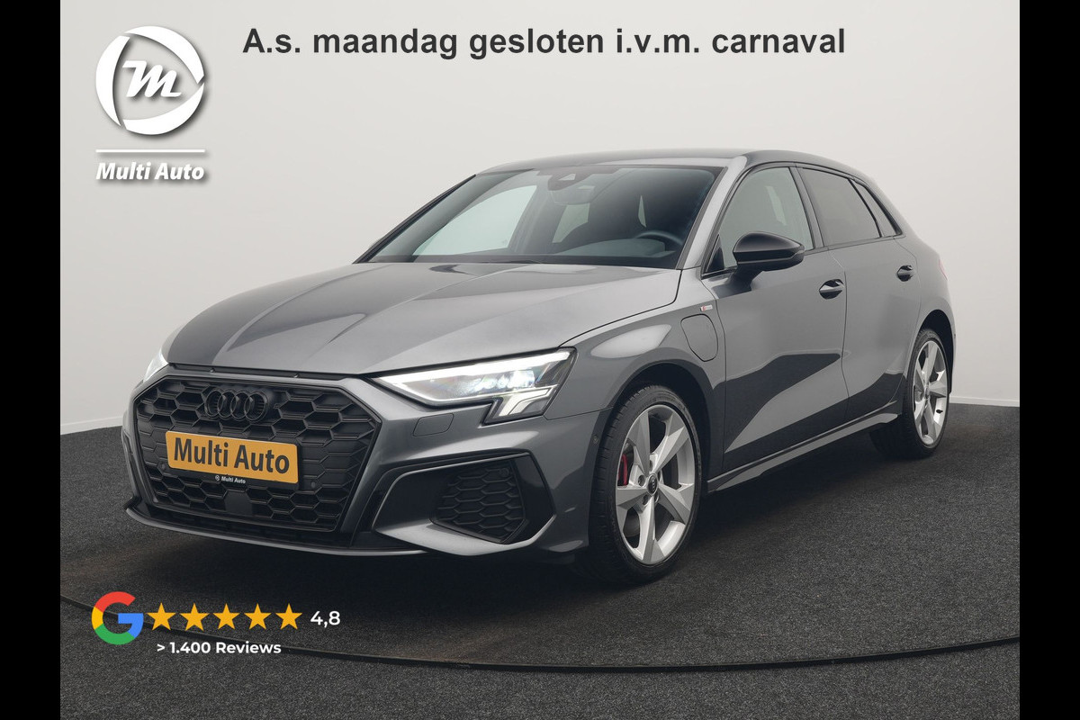 Audi A3 Sportback 45 TFSI e S edition Competition Plug In Hybrid 245pk Dealer O.H. PHEV | 2x S Line | Sportstoelen Massage | Adaptive Cruise | Bang & Olufsen | Matrix LED | 18"L.M | Sfeerverlichting | Apple Carplay | Virtual | Keyless | Blis | Navigatie | DAB |