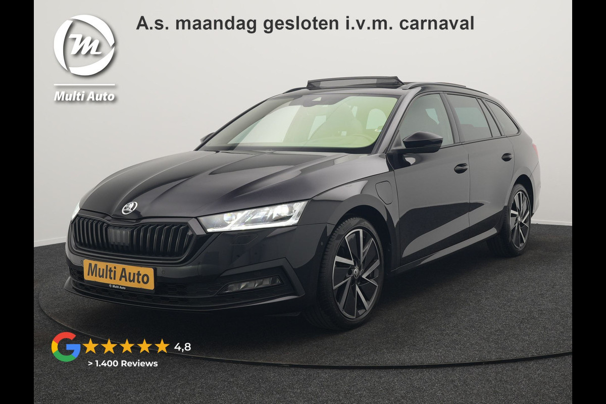 Škoda Octavia Combi 1.4 TSI iV Business Edition Plus 205pk Dealer O.H. PHEV | Panodak | Adaptive Cruise | Head Up | Camera | Canton Audio | RS Sportstoelen Memory & Verwarmd | Sfeerverlichting | Apple Carplay | Keyless | Blis | Virtual | Navigatie | DAB |