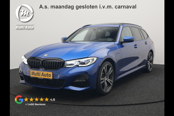 BMW 3 Serie Touring 330e M Sport Plug In Hybrid 293pk Dealer O.H. PHEV | Panodak | Head Up | Laser LED | Adaptief Onderstel | Camera | Alcantara Sportstoelen Memory & Verwarmd | Sfeerverlichting | Apple Carplay | Keyless | Blis | 19"L.M | Virtual | DAB |