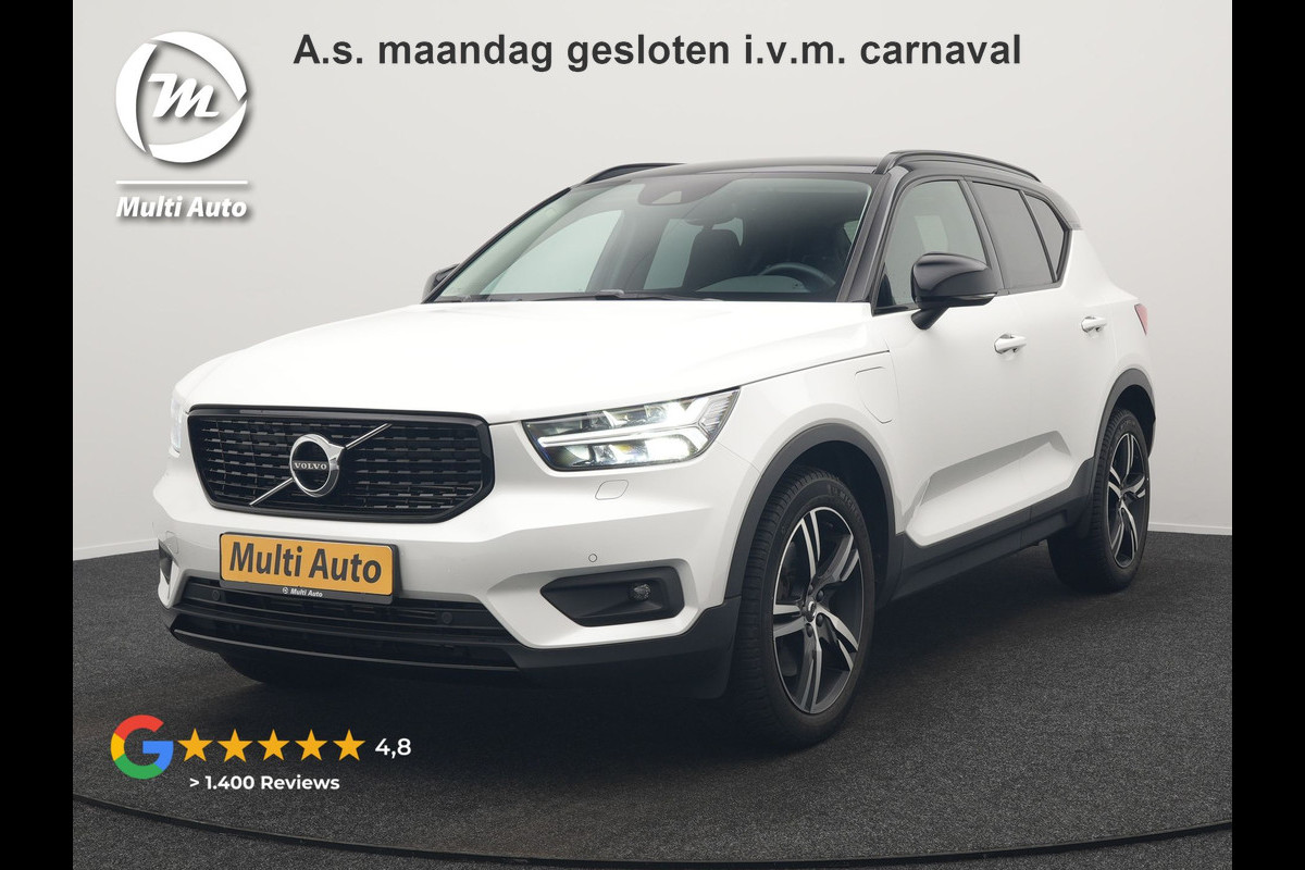 Volvo XC40 T5 Recharge R-Design Plug In Hybrid 263pk Dealer O.H. PHEV | Adaptive Cruise | Camera | Lederen Sportstoelen Memory & Verwarmd | Apple Carplay | Stuur Verwarmd | 19"L.M | Virtual | Blis | Navigatie | DAB |