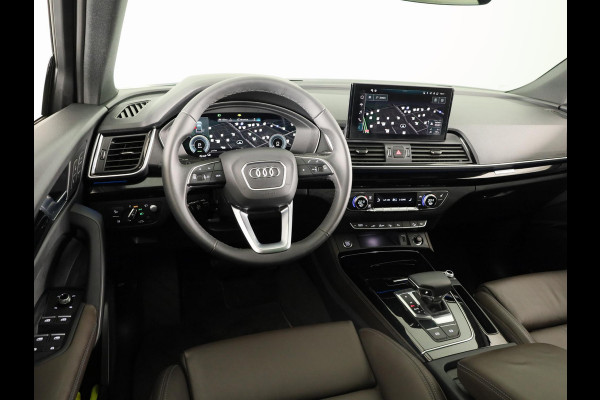 Audi Q5 50 TFSI e Advanced edition 299 pk S-tronic | Navigatie | Panoramadak | Parkeersensoren (Park assist) | Rondomzicht camera | Lederenbekleding | Stoelverwarming |