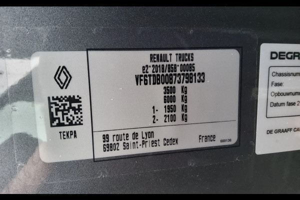 Renault Master 150.35 L4H1 EL EURO 6 - LAADBAK INW. 4.40 METER - BPM VRIJ - WORDT MET DAKSPOILER GELEVERD - V-98-KXB