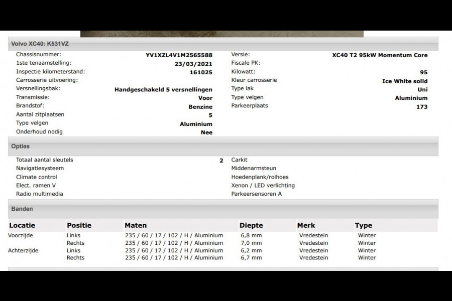 Volvo XC40 1.5 T2 130PK Momentum Core / Airco-ecc./ Xenon / Navigatie / Lmv./ Pdc.A / Radio multimedia / Apk 03-2027