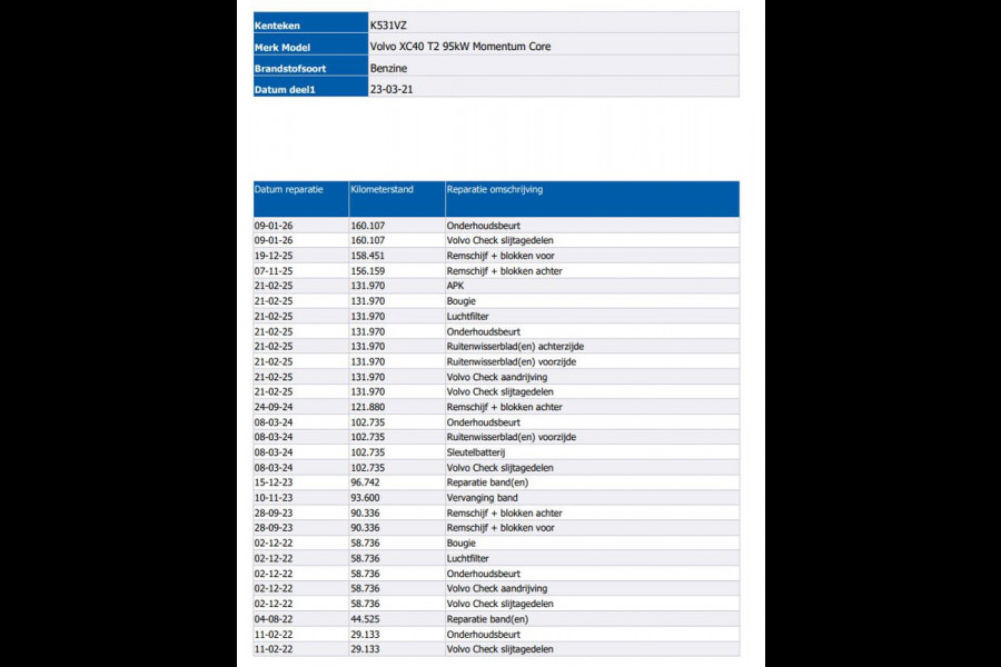Volvo XC40 1.5 T2 130PK Momentum Core / Airco-ecc./ Xenon / Navigatie / Lmv./ Pdc.A / Radio multimedia / Apk 03-2027
