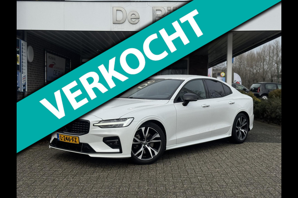 Volvo S60 2.0 B4 R-Design | Leder, Memory, ACC, Trekhaak, Stoel+Stuurverw., Camera, Carplay/Android | Dealeronderhouden | NAP |