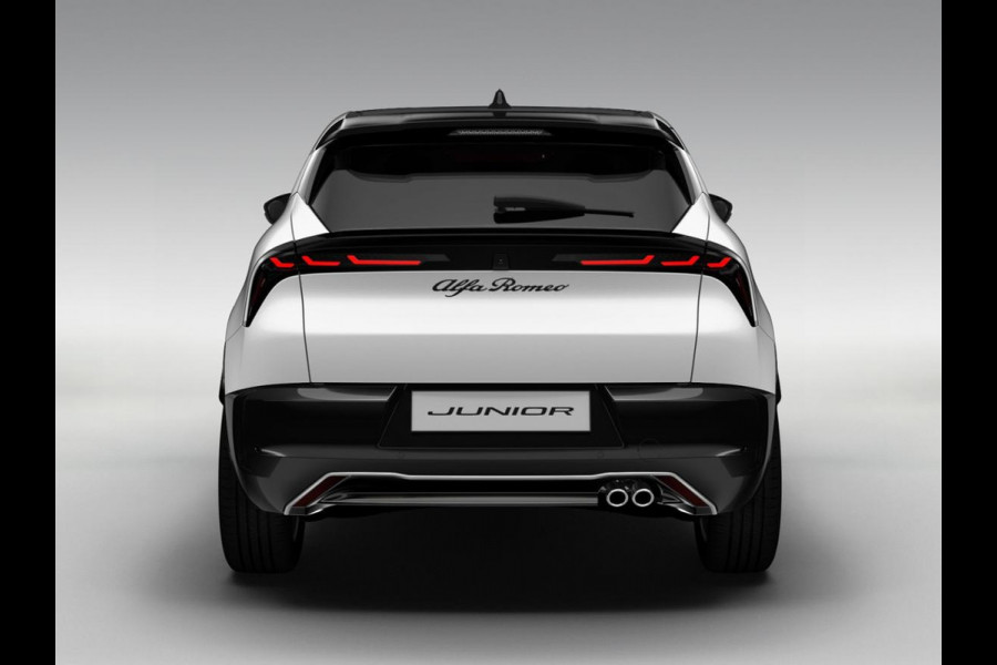 Alfa Romeo junior 1.2 Turbo Hybrid Ibrida Sport Speciale | Snel leverbaar | Pack Techno | Schuif/Kanteldak | Sempione White, Dak Zwart | Verwarmbare Voorruit