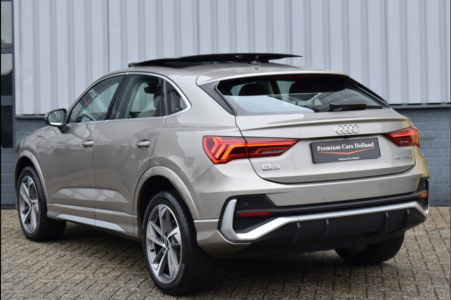 Audi Q3 Sportback 45 TFSI e S-Line 245 Pk Pano Memory Leder Matrix Keyless 360 Camera Trekhaak 19 Inch