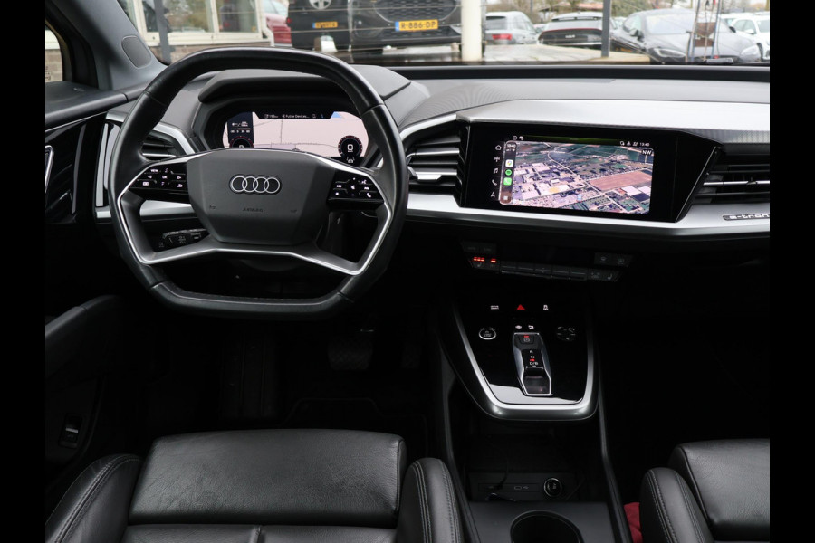 Audi Q4 e-tron 40 LAUNCH EDITION ADVANCED 77KWH + WEGKL. TREKHAAK | SPORTSTOELEN | ADAPTIVE CRUISE | CARPLAY | STOELVERW.