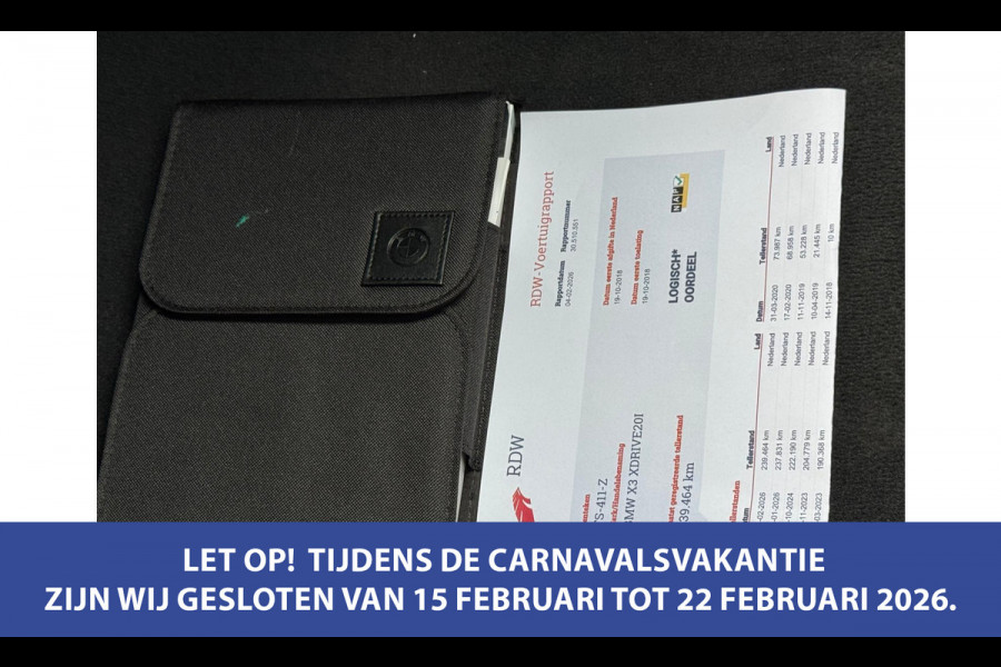 BMW X3 XDrive20i High Executive, panoramadak, lederen sportinterieur, vele opties, NL auto met nap, prijs incl btw/ bpm