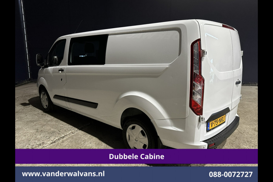 Ford Transit Custom 2.0 TDCI 131pk L2H1 Dubbele Cabine Euro6 Airco | 6-Zits | Navigatie | LED | Apple Carplay | Cruisecontrol Android Auto, Parkeersensoren, Stoelverwarming, Verwarmde voorruit, 2800kg trekvermogen