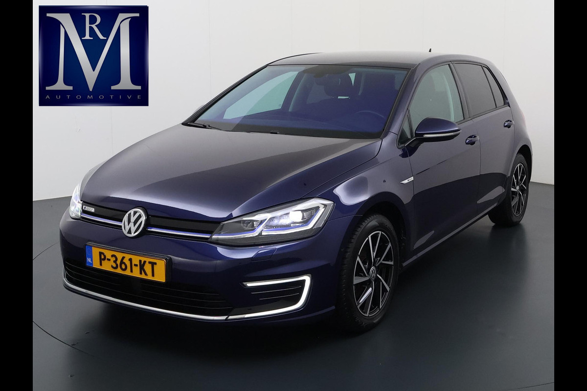 Volkswagen e-Golf e-Golf SOH 90% | WARMTEPOMP | CAMERA | VIRTUAL DASH | DODE HOEK | CARPLAY | STOELVERWARMING | ALL SEASON BANDEN | KEYLESS START & GO | RIJKLAAR INCL. 12 MND BOVAG GARANTIE