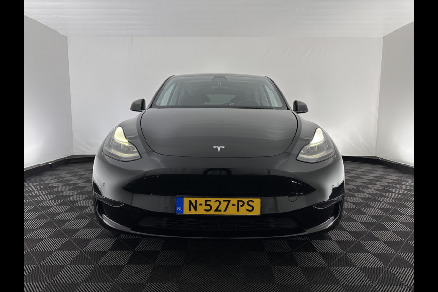 Tesla Model Y Long Range AWD 75 kWh [ 3-Fase ] {SOH-81%} (INCL-BTW) Aut. *PANO | AUTO-PILOT | LEATHER | NAVI-FULLMAP | MATRIX-LED | KEYLESS | CAMERA | DAB+ | HEATED-COMFORTSEATS | PRIVACY-GLASS | TOPVIEW | 20''ALU | TOWBAR*
