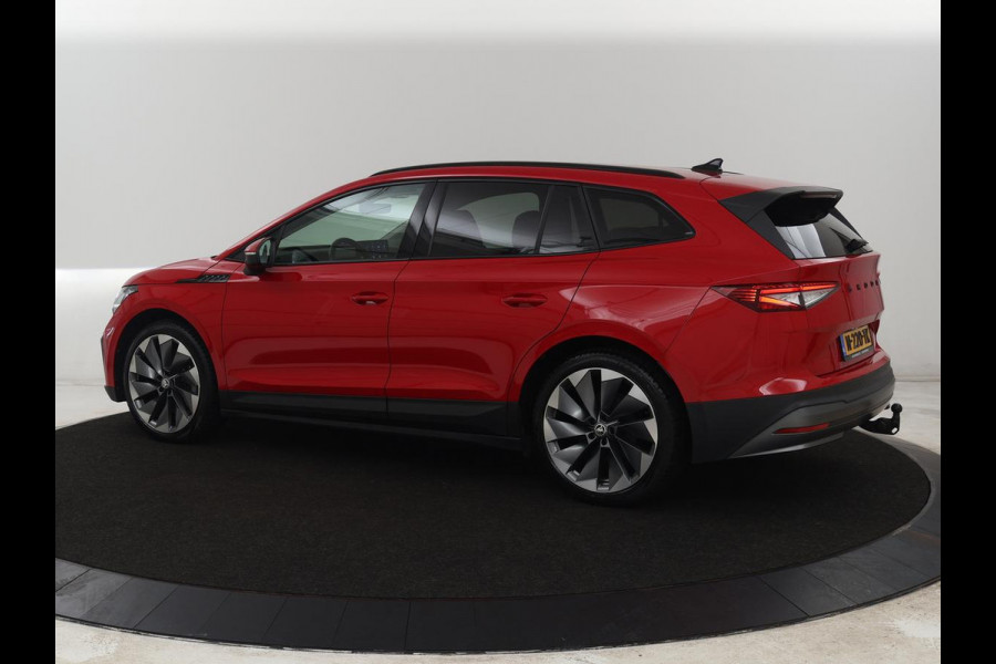 Škoda ENYAQ iV 80 | Leder | Stoelverwarming | Trekhaak | Adaptive cruise | Warmtepomp | Matrix LED | Carplay | 21'' | Achterbankverwarming | Navigatie | Sport Plus Pakket | Sfeerverlichting