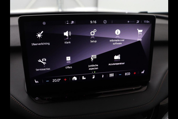 Škoda ENYAQ iV 80 | Leder | Stoelverwarming | Trekhaak | Adaptive cruise | Warmtepomp | Matrix LED | Carplay | 21'' | Achterbankverwarming | Navigatie | Sport Plus Pakket | Sfeerverlichting