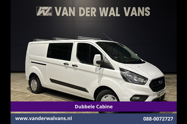 Ford Transit Custom 2.0 TDCI 170pk L2H1 Dubbele Cabine Euro6 Airco | 6-Zits | Camera | Navigatie | LED | Apple Carplay Android Auto, Cruisecontrol, Stoelverwarming, Verwarmde voorruit, Parkeersensoren, 2800kg trekvermogen, Dakdragers