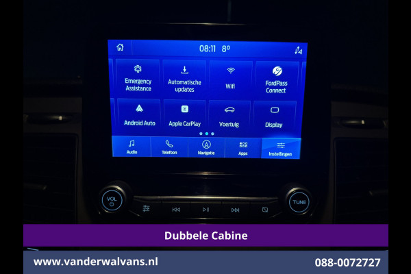 Ford Transit Custom 2.0 TDCI 170pk L2H1 Dubbele Cabine Euro6 Airco | 6-Zits | Camera | Navigatie | LED | Apple Carplay Android Auto, Cruisecontrol, Stoelverwarming, Verwarmde voorruit, Parkeersensoren, 2800kg trekvermogen, Dakdragers