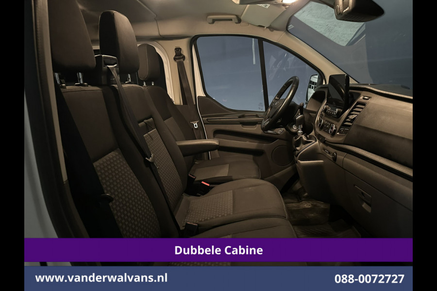 Ford Transit Custom 2.0 TDCI 170pk L2H1 Dubbele Cabine Euro6 Airco | 6-Zits | Camera | Navigatie | LED | Apple Carplay Android Auto, Cruisecontrol, Stoelverwarming, Verwarmde voorruit, Parkeersensoren, 2800kg trekvermogen, Dakdragers