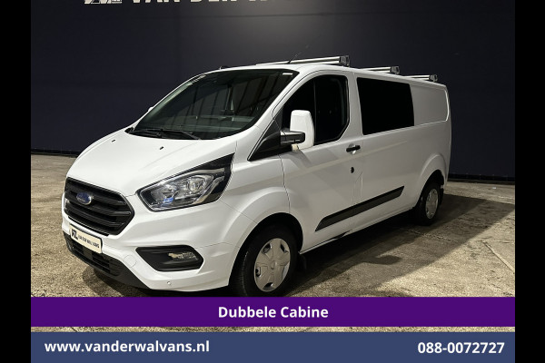 Ford Transit Custom 2.0 TDCI 170pk L2H1 Dubbele Cabine Euro6 Airco | 6-Zits | Camera | Navigatie | LED | Apple Carplay Android Auto, Cruisecontrol, Stoelverwarming, Verwarmde voorruit, Parkeersensoren, 2800kg trekvermogen, Dakdragers