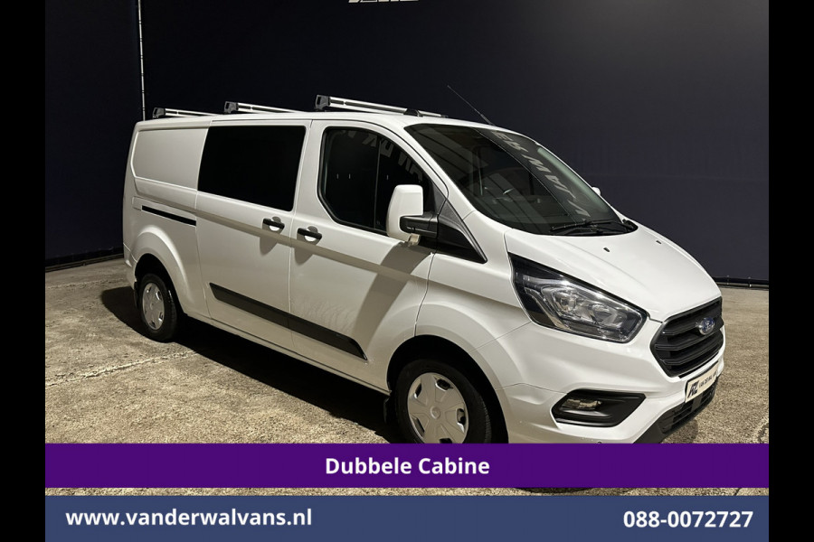 Ford Transit Custom 2.0 TDCI 170pk L2H1 Dubbele Cabine Euro6 Airco | 6-Zits | Camera | Navigatie | LED | Apple Carplay Android Auto, Cruisecontrol, Stoelverwarming, Verwarmde voorruit, Parkeersensoren, 2800kg trekvermogen, Dakdragers