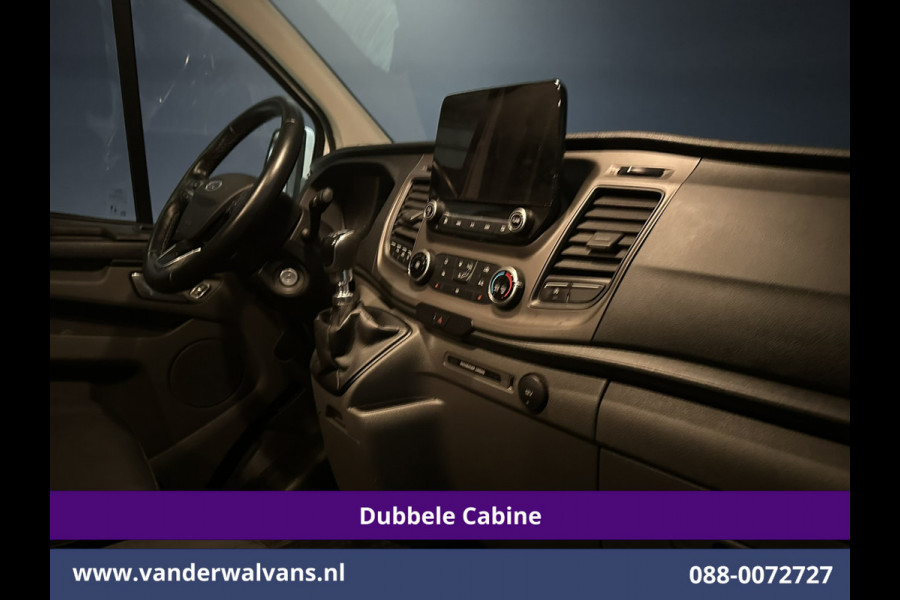Ford Transit Custom 2.0 TDCI 170pk L2H1 Dubbele Cabine Euro6 Airco | 6-Zits | Camera | Navigatie | LED | Apple Carplay Android Auto, Cruisecontrol, Stoelverwarming, Verwarmde voorruit, Parkeersensoren, 2800kg trekvermogen, Dakdragers