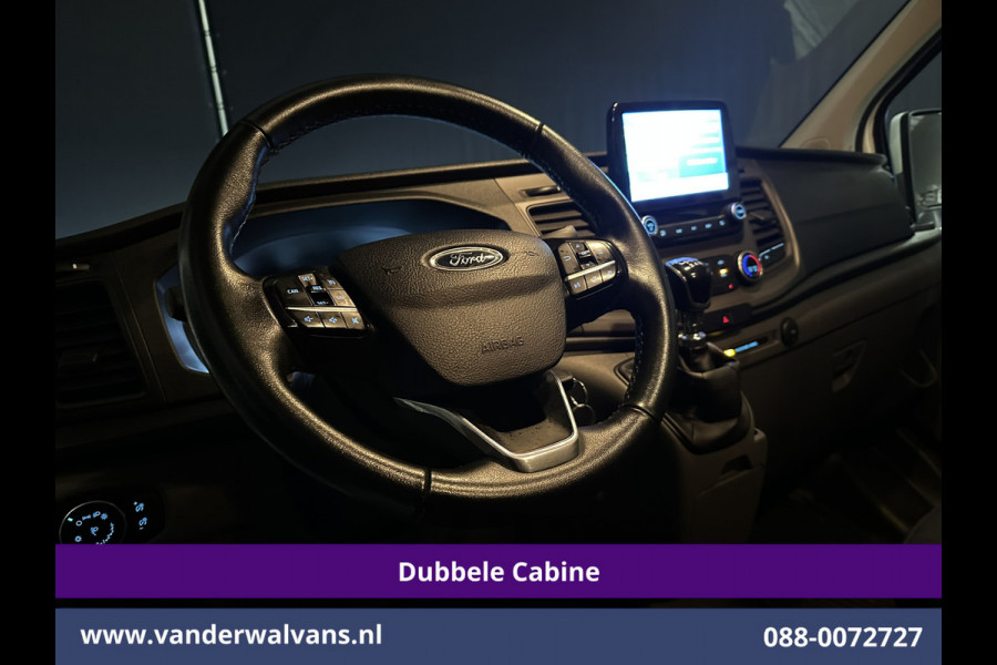 Ford Transit Custom 2.0 TDCI 170pk L2H1 Dubbele Cabine Euro6 Airco | 6-Zits | Camera | Navigatie | LED | Apple Carplay Android Auto, Cruisecontrol, Stoelverwarming, Verwarmde voorruit, Parkeersensoren, 2800kg trekvermogen, Dakdragers