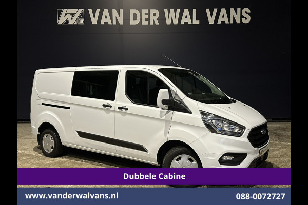 Ford Transit Custom 2.0 TDCI 131pk L2H1 Dubbele Cabine Euro6 Airco | 6-Zits | LED | Cruisecontrol | 2800kg trekhaak Parkeersensoren, Stoelverwarming