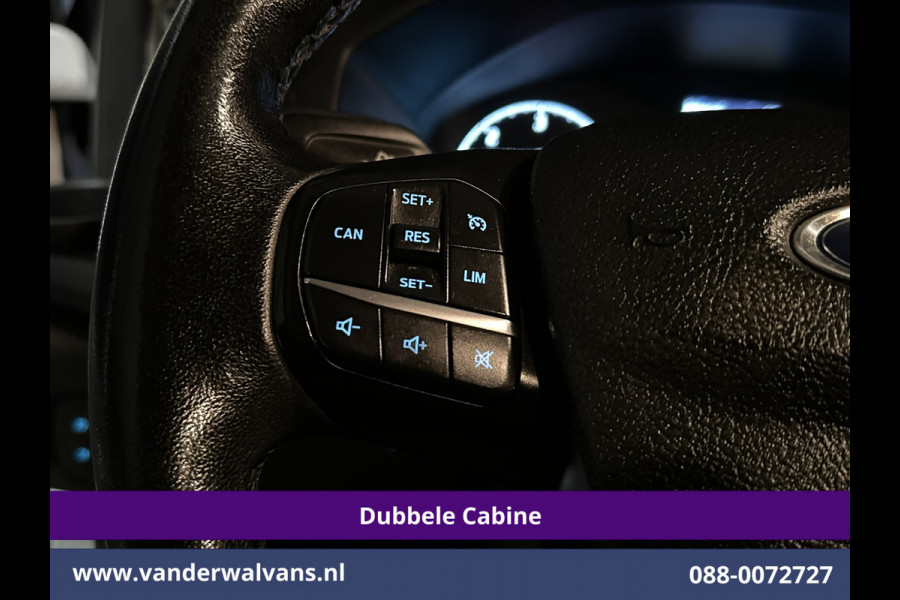 Ford Transit Custom 2.0 TDCI 131pk L2H1 Dubbele Cabine Euro6 Airco | 6-Zits | LED | Cruisecontrol | 2800kg trekhaak Parkeersensoren, Stoelverwarming