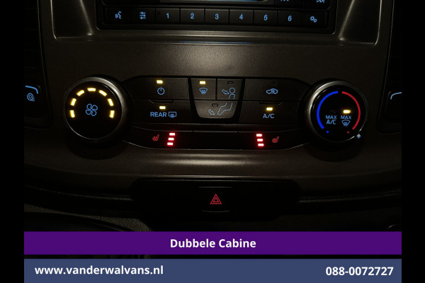 Ford Transit Custom 2.0 TDCI 131pk L2H1 Dubbele Cabine Euro6 Airco | 6-Zits | LED | Cruisecontrol | 2800kg trekhaak Parkeersensoren, Stoelverwarming