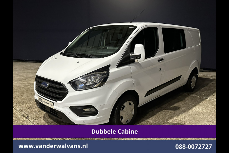 Ford Transit Custom 2.0 TDCI 131pk L2H1 Dubbele Cabine Euro6 Airco | 6-Zits | LED | Cruisecontrol | 2800kg trekhaak Parkeersensoren, Stoelverwarming
