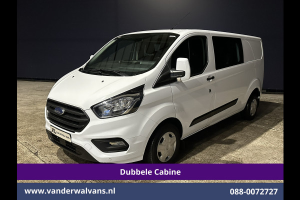 Ford Transit Custom 2.0 TDCI 131pk L2H1 Dubbele Cabine Euro6 Airco | 6-Zits | LED | Cruisecontrol | 2800kg trekhaak Parkeersensoren, Stoelverwarming