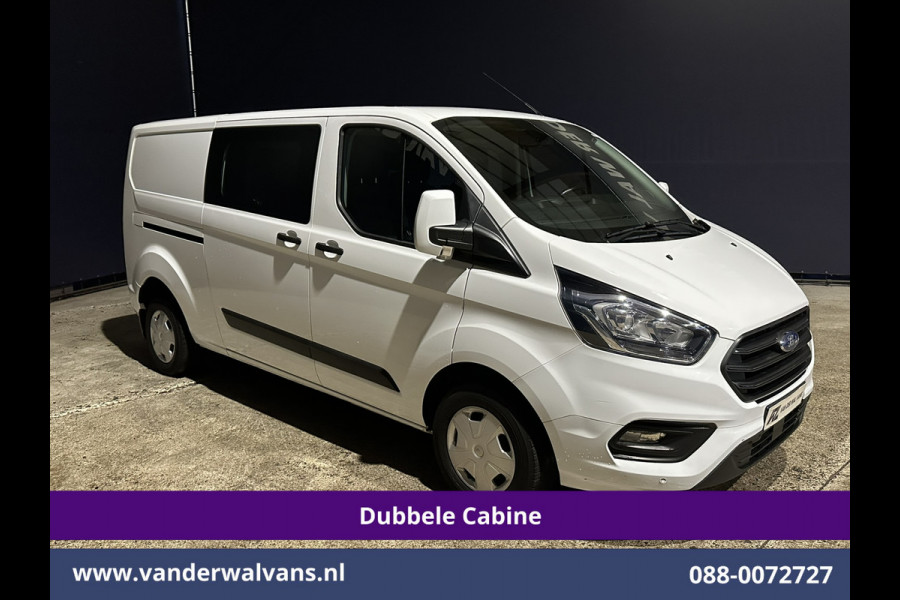 Ford Transit Custom 2.0 TDCI 131pk L2H1 Dubbele Cabine Euro6 Airco | 6-Zits | LED | Cruisecontrol | 2800kg trekhaak Parkeersensoren, Stoelverwarming