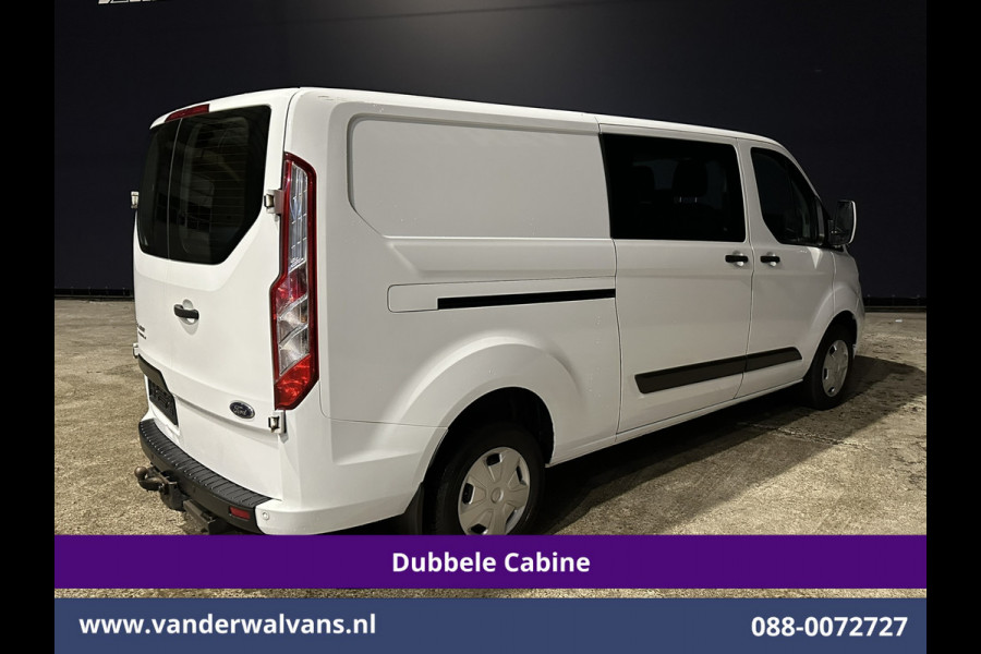 Ford Transit Custom 2.0 TDCI 131pk L2H1 Dubbele Cabine Euro6 Airco | 6-Zits | LED | Cruisecontrol | 2800kg trekhaak Parkeersensoren, Stoelverwarming
