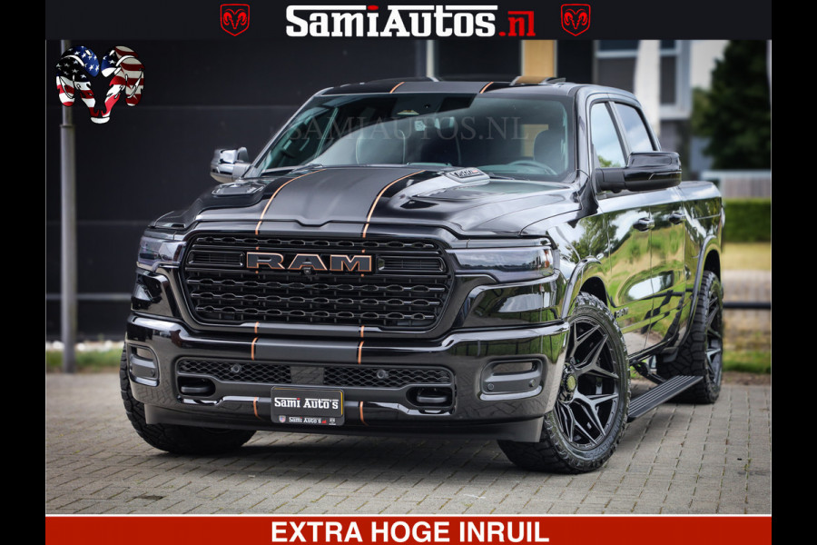 Dodge Ram 1500 Limited SPORT H.O 540HP 706Nm | Massage + Full Option | De Meest Luxe en Volle Pick-Up in zijn Klasse | Comfortabele Dubbele Cabine met Royale 5 Zitplaatsen | BPM vrij | Nu Leverbaar uit Voorraad | Voorraad Nr 2355 - 5149