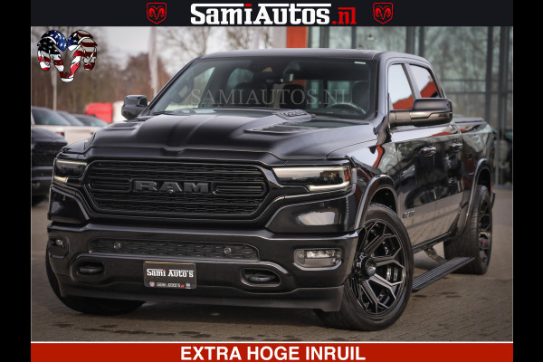 Dodge Ram 1500 LIMITED BLACK OPS | 5.7 V8 402 PK HEMI | MEEST VOLLE EN LUXE UITVOERING | CREW CAB | DUBBELE CABINE DC 5 PERSOONS | CREW CAB 5 PERSOONS | DUBBELE CABINE DC | MEEST ROYALE EN COMFORTABELE BEDRIJFSAUTO | HEAD-UP | LUCHTVERING | RONDOM CAMERA | MWK KLEP | PANORAMA DAK |
