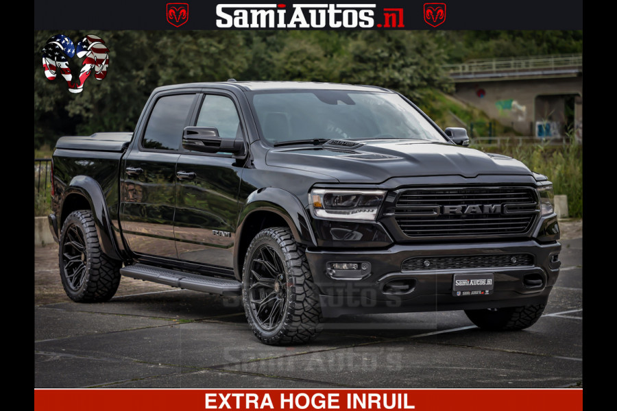Dodge Ram 1500 Laramie Sport | HEMI 5.7 V8 4x4 | LPG | Grootscherm 12" | LARAMIE PERFORMANCE | ZWART | CREWCAB 5'7 | GRIJSKENTEKEN | DUBBELE CABINE | 5 Persoons | VOORRAAD NR 2525 - 1256