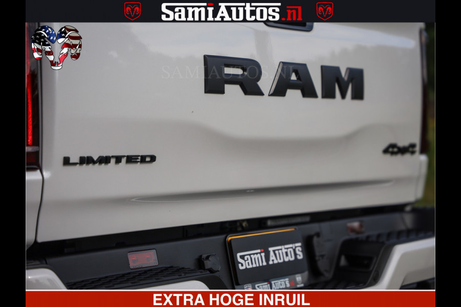 Dodge Ram 1500 Limited Night High Output 540HP 706Nm | Massage + Full Option | De Meest Luxe en Volle Pick-Up in zijn Klasse | Comfortabele Dubbele Cabine met Royale 5 Zitplaatsen | BPM vrij | Nu Leverbaar uit Voorraad | Voorraad Nr 2351 - 7478