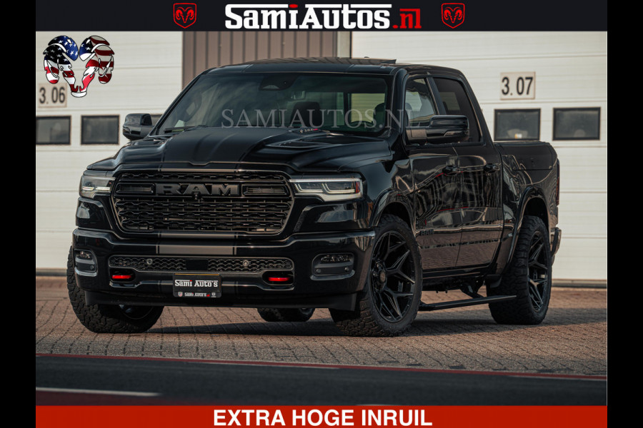 Dodge Ram Limited SPORT H.O 540HP 706Nm | Massage + Full Option | De Meest Luxe en Volle Pick-Up in zijn Klasse | Comfortabele Dubbele Cabine met Royale 5 Zitplaatsen | BPM vrij | Nu Leverbaar uit Voorraad | Voorraad Nr 2348 - 5158