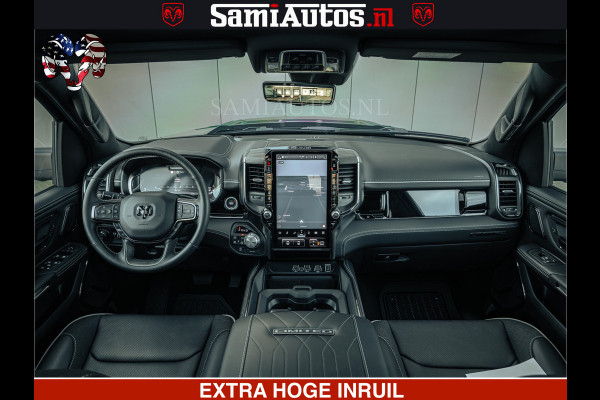 Dodge Ram Limited SPORT H.O 540HP 706Nm | Massage + Full Option | De Meest Luxe en Volle Pick-Up in zijn Klasse | Comfortabele Dubbele Cabine met Royale 5 Zitplaatsen | BPM vrij | Nu Leverbaar uit Voorraad | Voorraad Nr 2348 - 5158