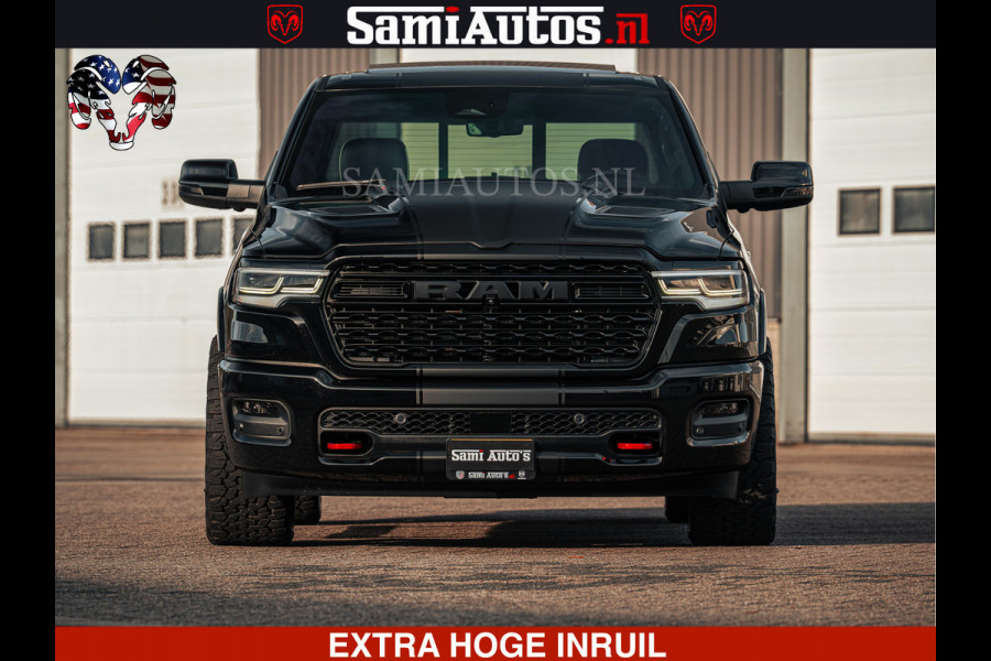 Dodge Ram Limited SPORT H.O 540HP 706Nm | Massage + Full Option | De Meest Luxe en Volle Pick-Up in zijn Klasse | Comfortabele Dubbele Cabine met Royale 5 Zitplaatsen | BPM vrij | Nu Leverbaar uit Voorraad | Voorraad Nr 2348 - 5158