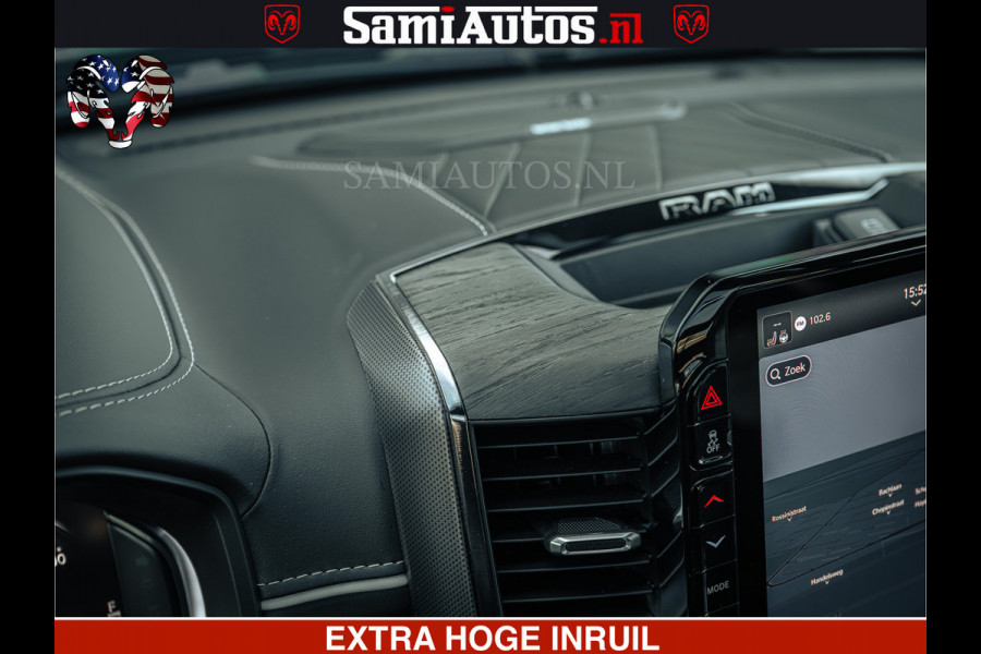Dodge Ram Limited SPORT H.O 540HP 706Nm | Massage + Full Option | De Meest Luxe en Volle Pick-Up in zijn Klasse | Comfortabele Dubbele Cabine met Royale 5 Zitplaatsen | BPM vrij | Nu Leverbaar uit Voorraad | Voorraad Nr 2348 - 5158