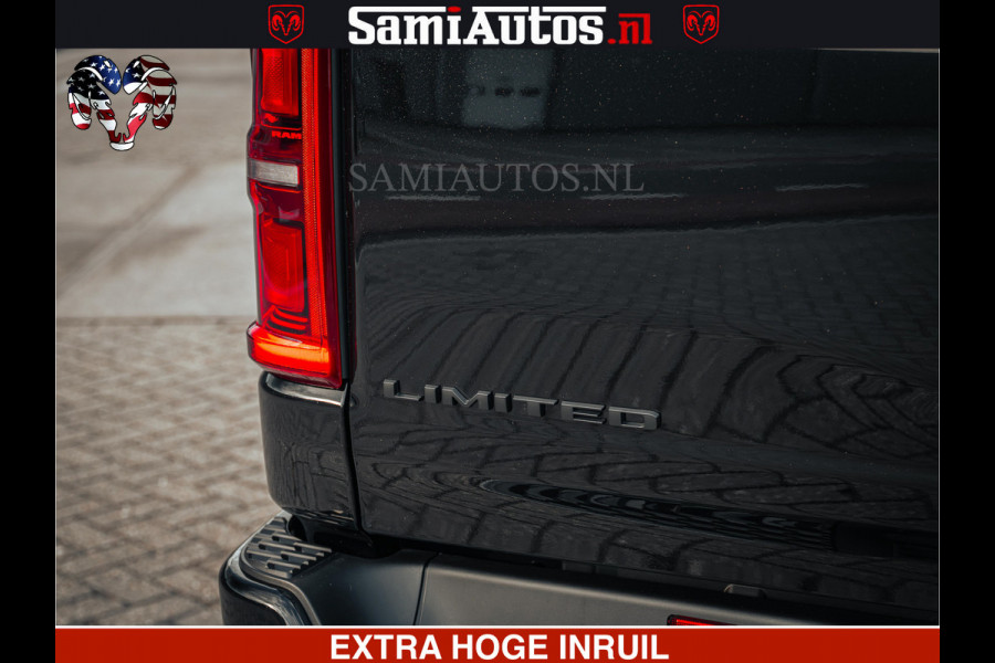 Dodge Ram Limited SPORT H.O 540HP 706Nm | Massage + Full Option | De Meest Luxe en Volle Pick-Up in zijn Klasse | Comfortabele Dubbele Cabine met Royale 5 Zitplaatsen | BPM vrij | Nu Leverbaar uit Voorraad | Voorraad Nr 2348 - 5158
