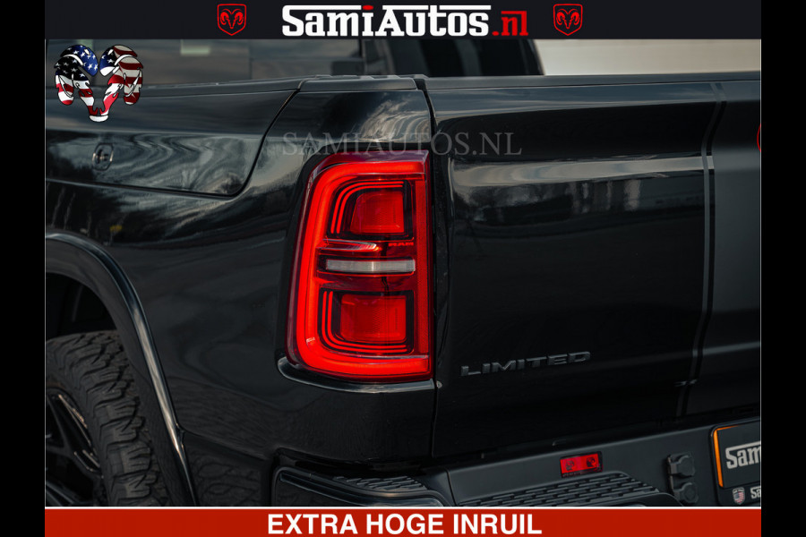 Dodge Ram Limited SPORT H.O 540HP 706Nm | Massage + Full Option | De Meest Luxe en Volle Pick-Up in zijn Klasse | Comfortabele Dubbele Cabine met Royale 5 Zitplaatsen | BPM vrij | Nu Leverbaar uit Voorraad | Voorraad Nr 2348 - 5158