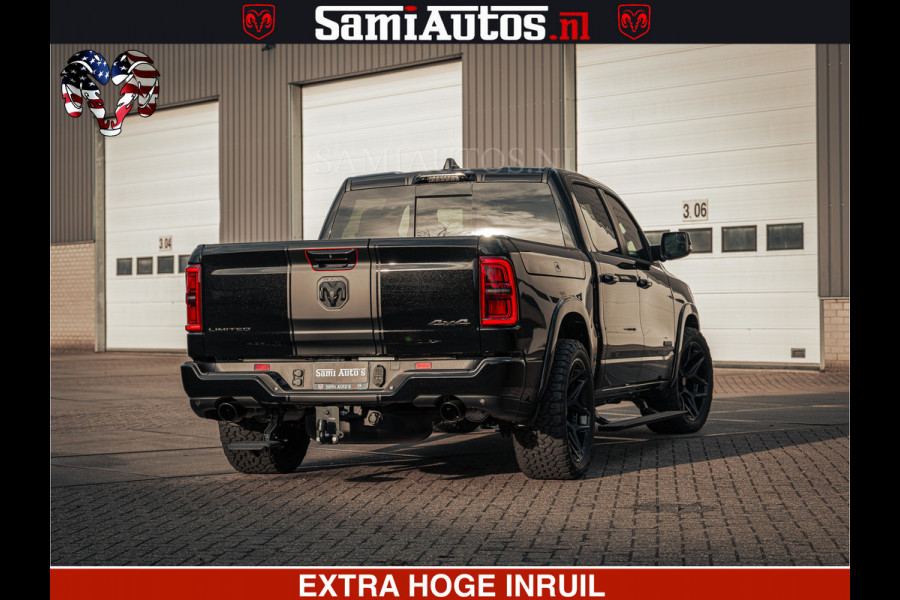Dodge Ram Limited SPORT H.O 540HP 706Nm | Massage + Full Option | De Meest Luxe en Volle Pick-Up in zijn Klasse | Comfortabele Dubbele Cabine met Royale 5 Zitplaatsen | BPM vrij | Nu Leverbaar uit Voorraad | Voorraad Nr 2348 - 5158