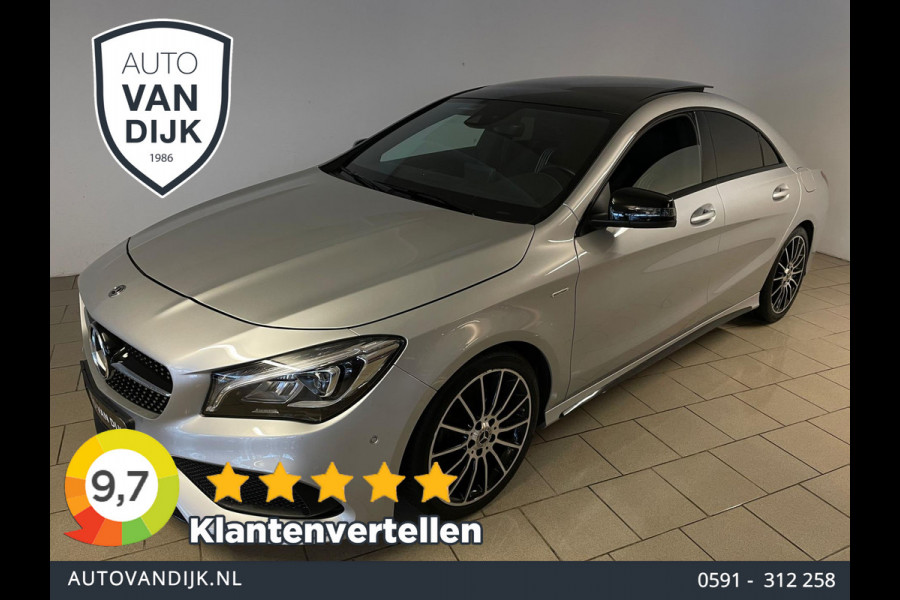 Mercedes-Benz CLA-Klasse 200 AMG LINE PANO AIRCO CLIMA NAVI CRUISE BLUETOOTH CAMERA AMBI LIGHT STOELVERW TREKHAAK PRIVACYGLAS