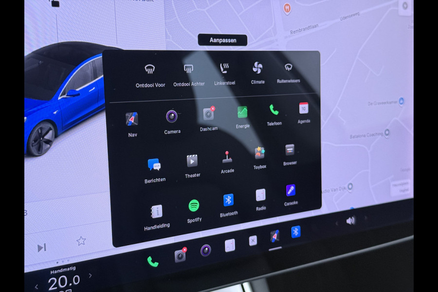 Tesla Model 3 RWD SR plus 325PK SOH 93% LFP Accu AutoPilot Leder Panoramadak Adaptive-Cruise Camera's Elektr.-Stuur+Stoelen+Spiegels+Geheugen+ Navi LED DAB Voorverwarmen Keyless One-Pedal-Drive Lmv 18" 1e Eigenaar Origineel Nederlandse Auto