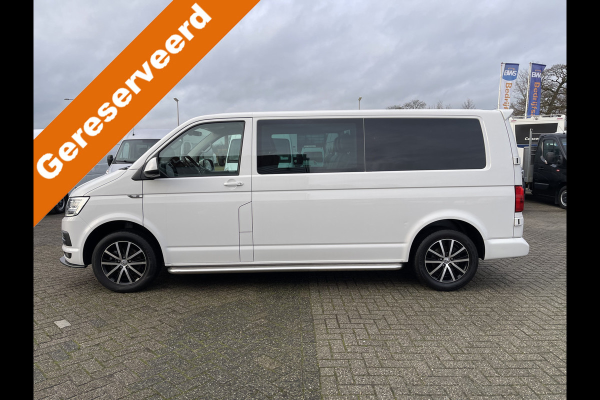 Volkswagen Transporter 2.0 TDI 150pk automaat L2H1 DC 5 persoons Highline / vaste prijs rijklaar € 34.950 ex btw / lease vanaf € 570 / lederen bekleding / adaptive cruise / airco / navigatie / euro 6 / bpm vrij !
