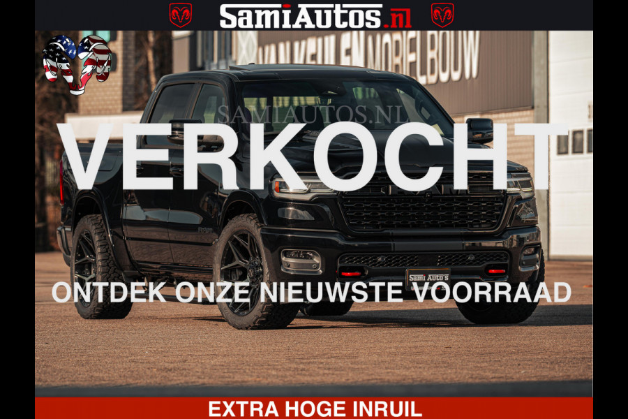 Dodge Ram 1500 Limited Night H.O 540HP 706Nm | Massage + Full Option | De Meest Luxe en Volle Pick-Up in zijn Klasse | Comfortabele Dubbele Cabine met Royale 5 Zitplaatsen | BPM vrij | Nu Leverbaar uit Voorraad | Voorraad Nr 2349 -  5159
