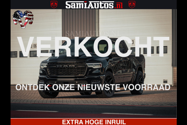 Dodge Ram 1500 Limited Night H.O 540HP 706Nm | Massage + Full Option | De Meest Luxe en Volle Pick-Up in zijn Klasse | Comfortabele Dubbele Cabine met Royale 5 Zitplaatsen | BPM vrij | Nu Leverbaar uit Voorraad | Voorraad Nr 2349 -  5159